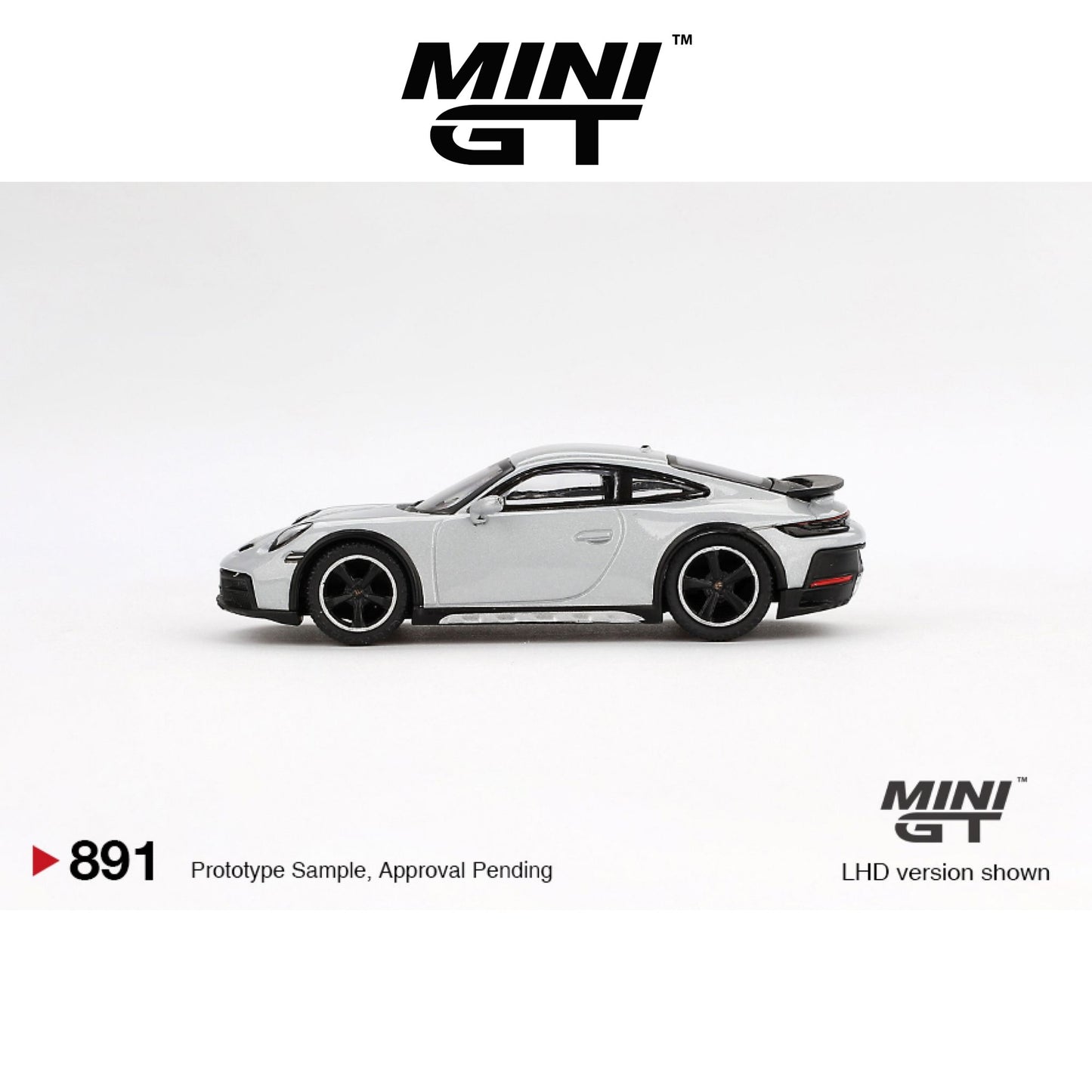 MINI GT Porsche 911 Dakar Ice Grey Metallic LHD/RHD #891 1:64 - MGT00891