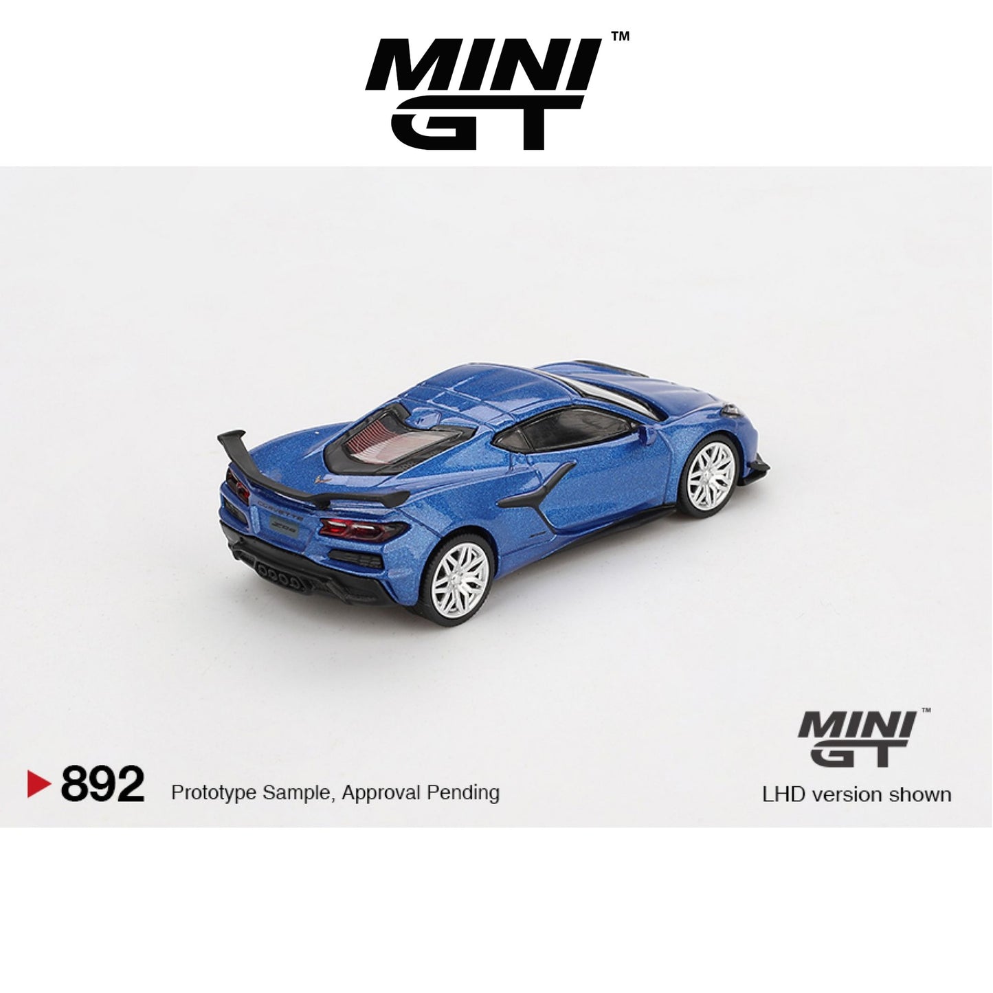 MINI GT Chevrolet Corvette Z06 2023 Elkhart Lake Blue Metallic LHD/RHD #892 1:64 - MGT00892