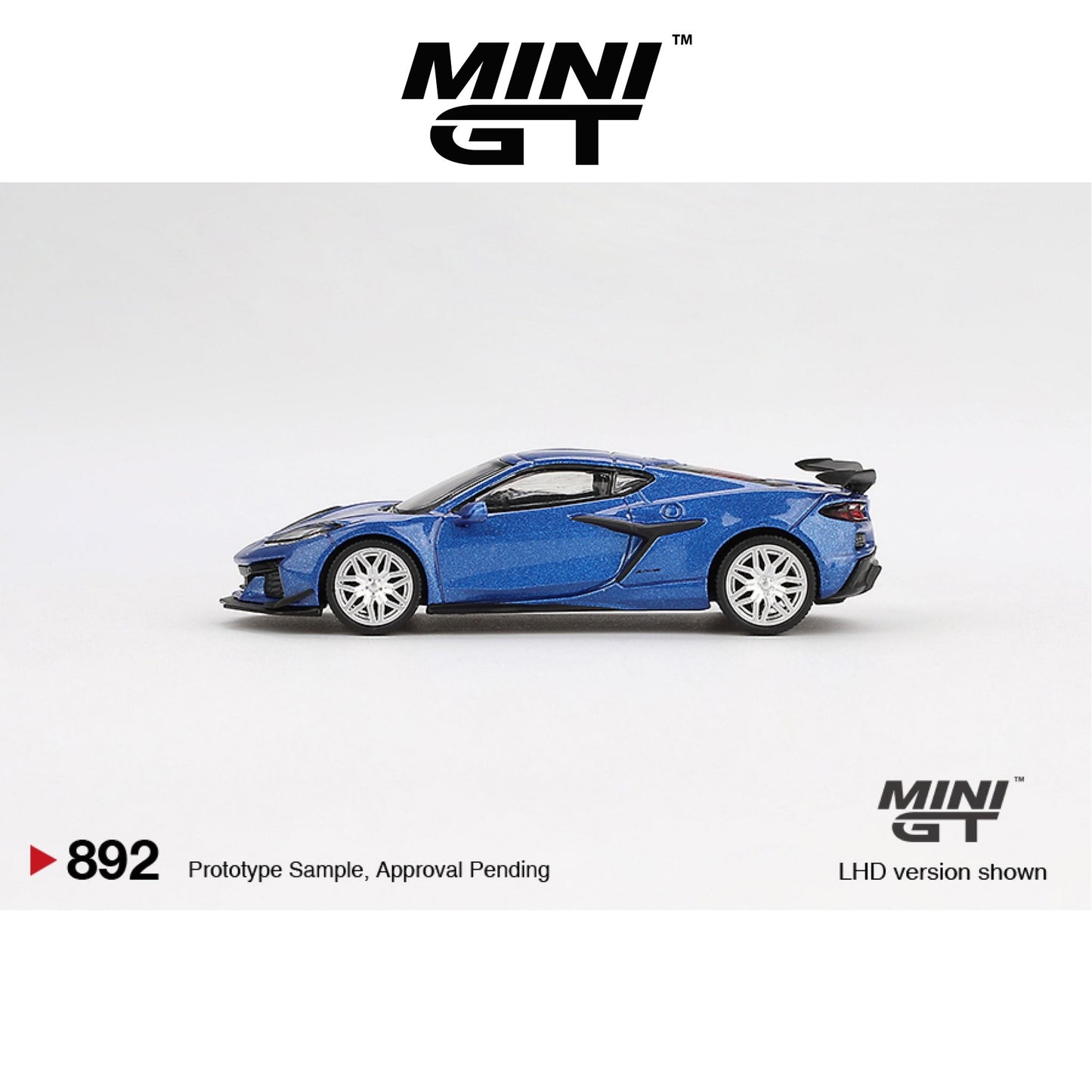 MINI GT Chevrolet Corvette Z06 2023 Elkhart Lake Blue Metallic LHD/RHD #892 1:64 - MGT00892