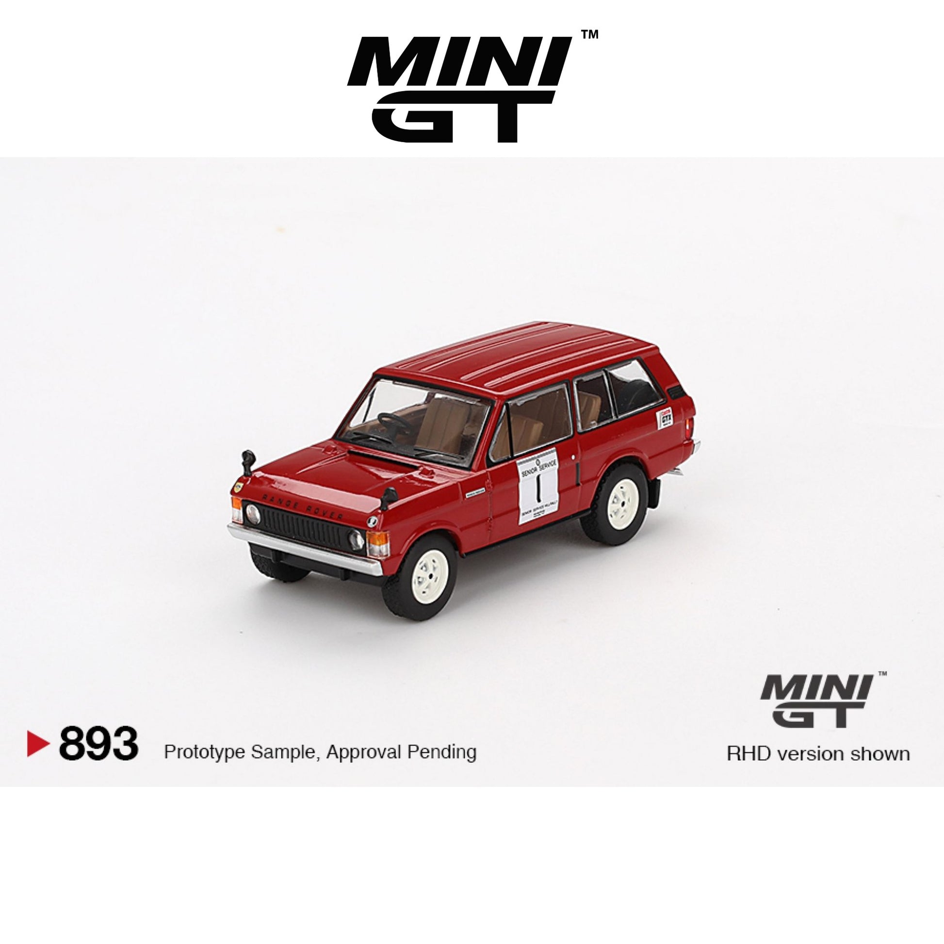 MINI GT Range Rover 1971 International Hillrally Winner RHD #893 1:64 - MGT00893