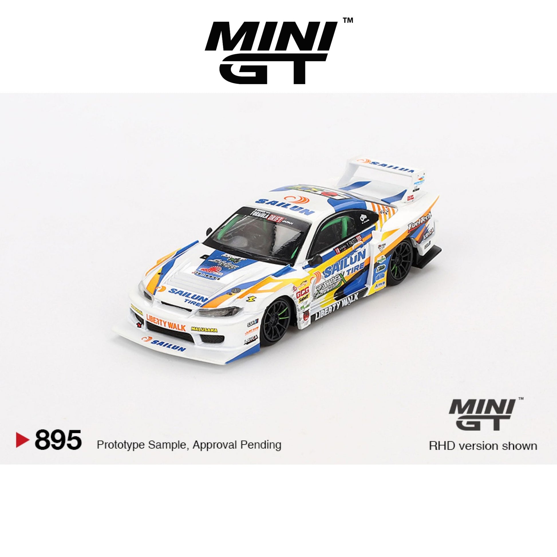 MINI GT Nissan LB-Super Silhouette S15 SILVIA #555 2023 Formula Drift RHD #788 1:64 - MGT00895