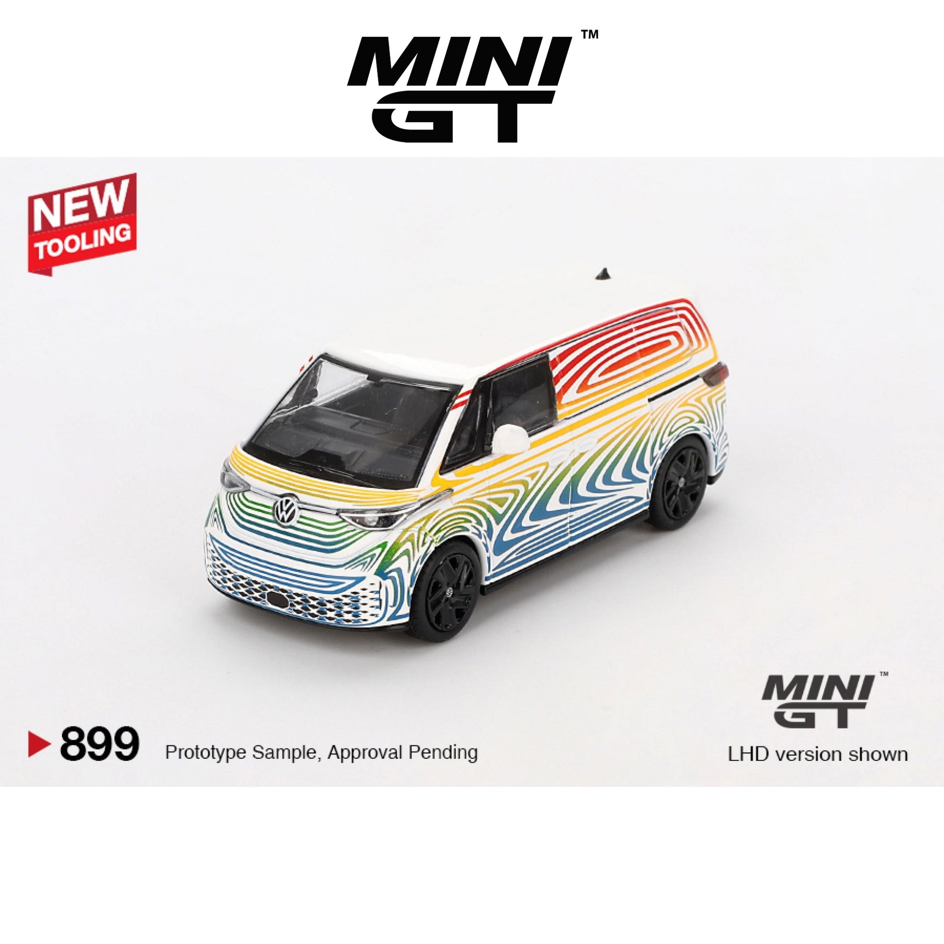 MINI GT Volkswagen ID Buzz Prototype "Rainbow" LHD/RHD #899 1:64 - MGT00899