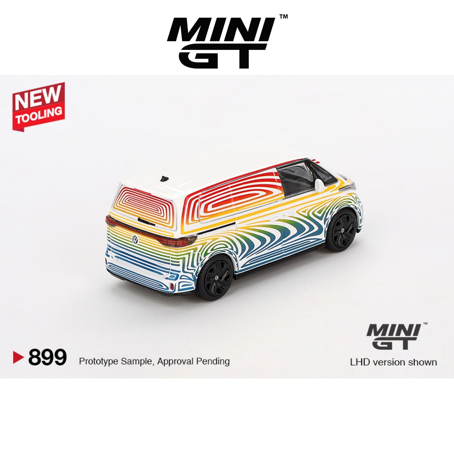 MINI GT Volkswagen ID Buzz Prototype "Rainbow" LHD/RHD #899 1:64 - MGT00899