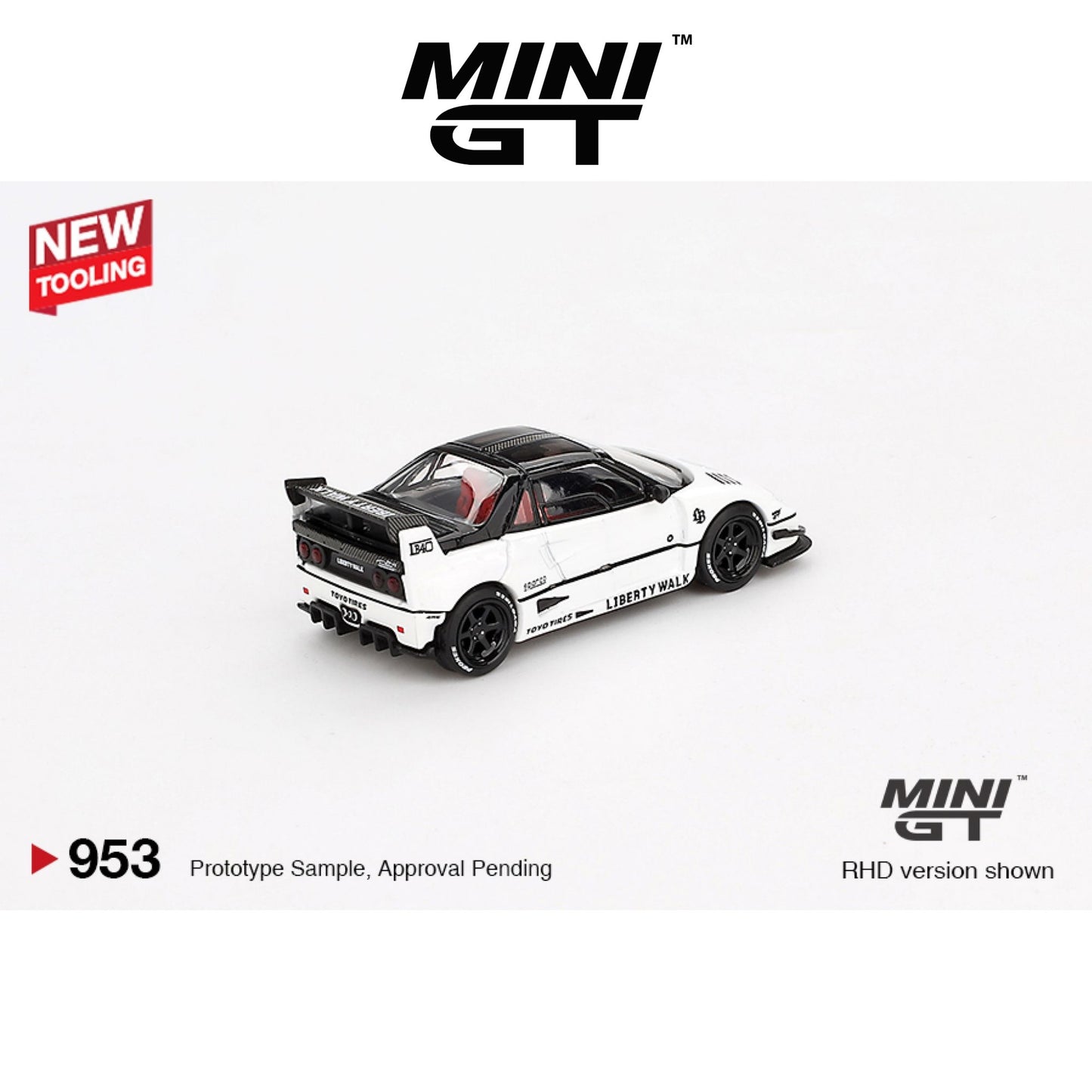 MINI GT Mazda AZ-1 Liberty Walk LB40 White 2024 Tokyo Auto Salon RHD #953 1:64 - MGT00953