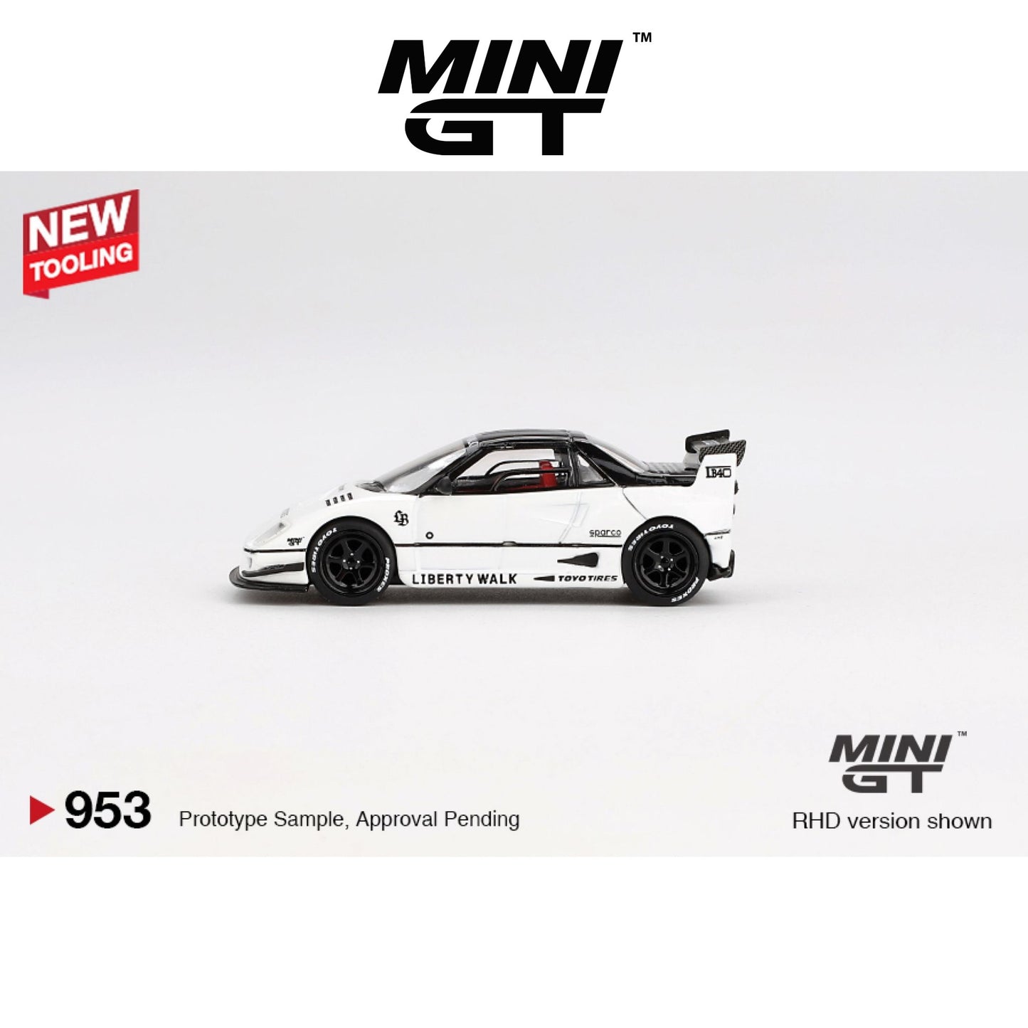 MINI GT Mazda AZ-1 Liberty Walk LB40 White 2024 Tokyo Auto Salon RHD #953 1:64 - MGT00953