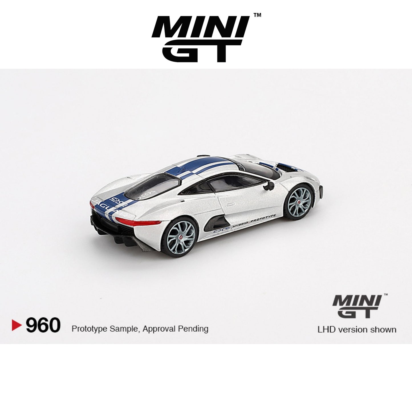 MINI GT Jaguar C-X75 Silver LHD #960 1:64 - MGT00960