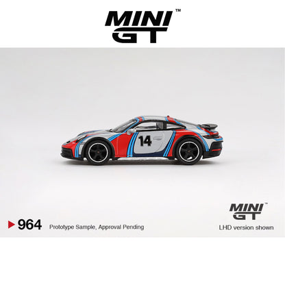 MINI GT Porsche 911 Dakar Ice Grey Metallic "Rally 1974" LHD/RHD #964 1:64 - MGT00964