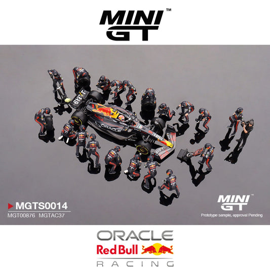 MINI GT Oracle Red Bull Racing RB19 #1 Max Verstappen 2023 F1 - 2023 Japanese Grand Prix Pit Crew Set - Limited Edition 1:64 - MGTS0014