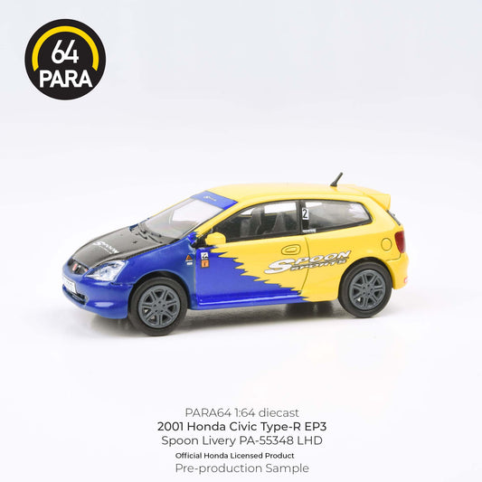 PARA64 2001 Honda Civic Type R EP3 - Spoon Livery LHD 1:64 - PAR55348