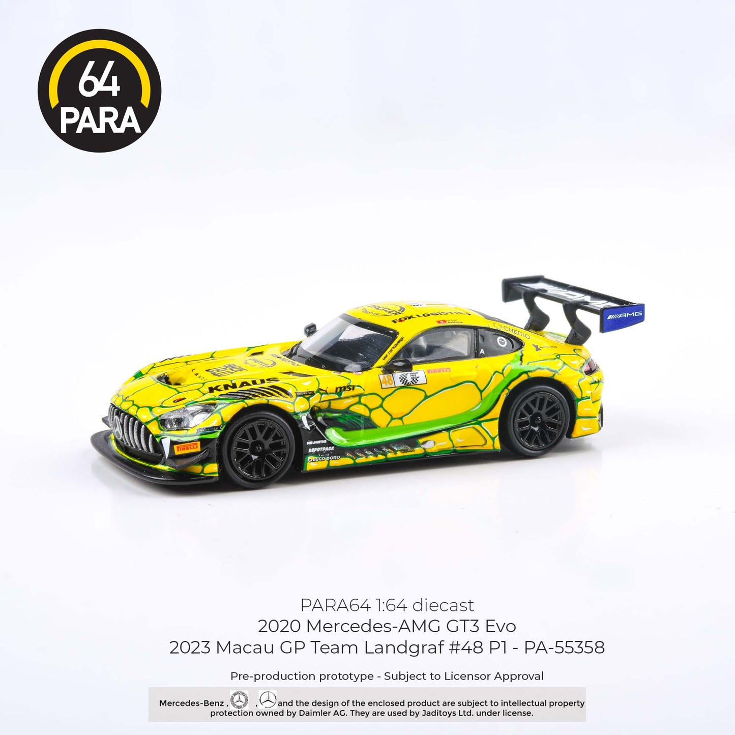 PARA64 2020 Mercedes-AMG GT3 Evo 2023 Macau GP Team Landgraf #48 P1 1:64 - PAR55358