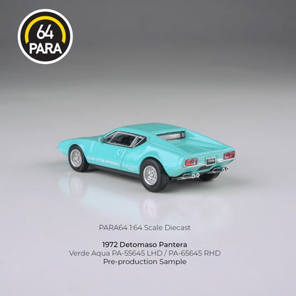 PARA64 1974 De Tomaso Pantera Verde Aqua RHD 1:64 - PAR65645