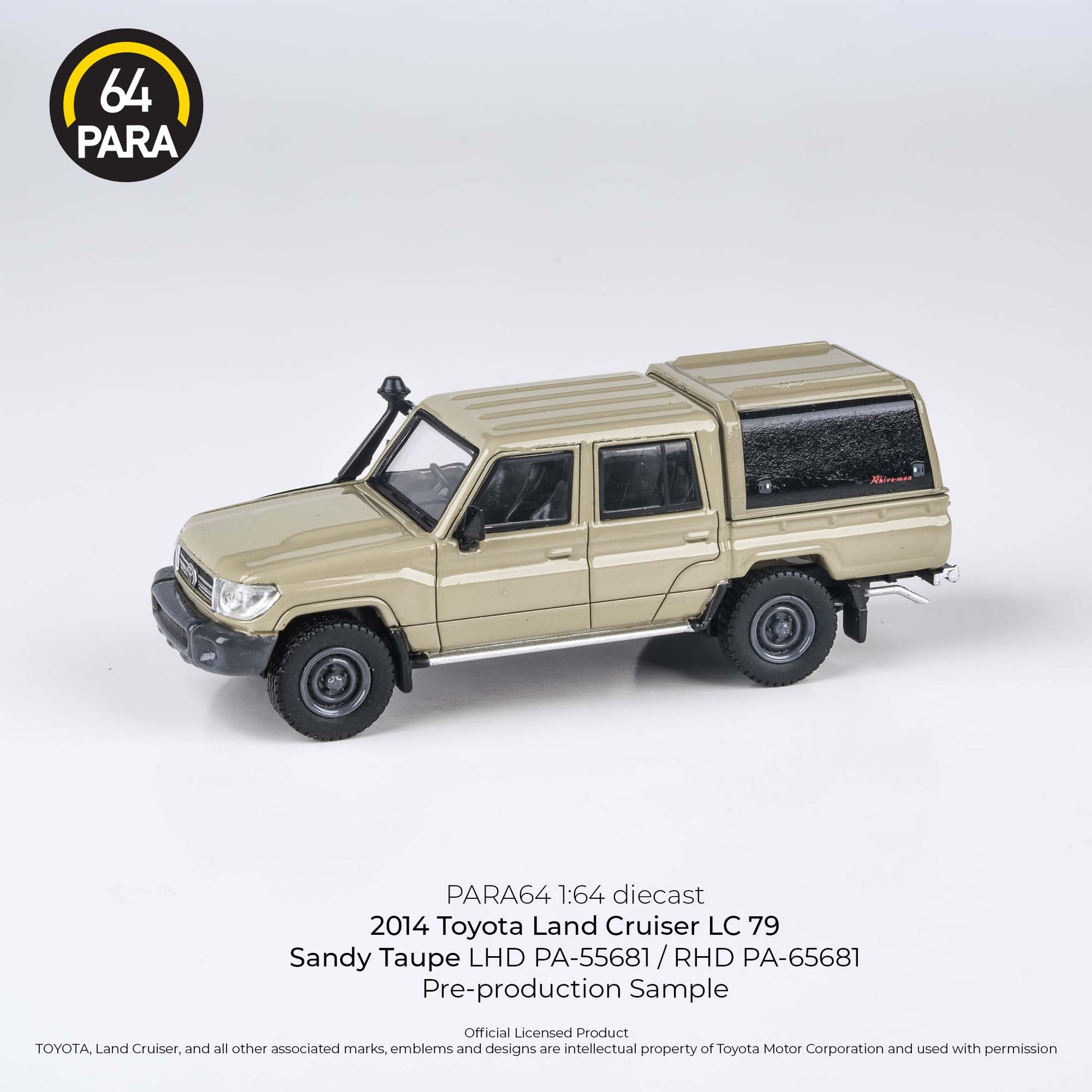 PARA64 2014 Toyota Land Cruiser 79 Pickup Sandy Taupe RHD 1:64 - PAR65681