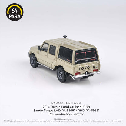 PARA64 2014 Toyota Land Cruiser 79 Pickup Sandy Taupe RHD 1:64 - PAR65681