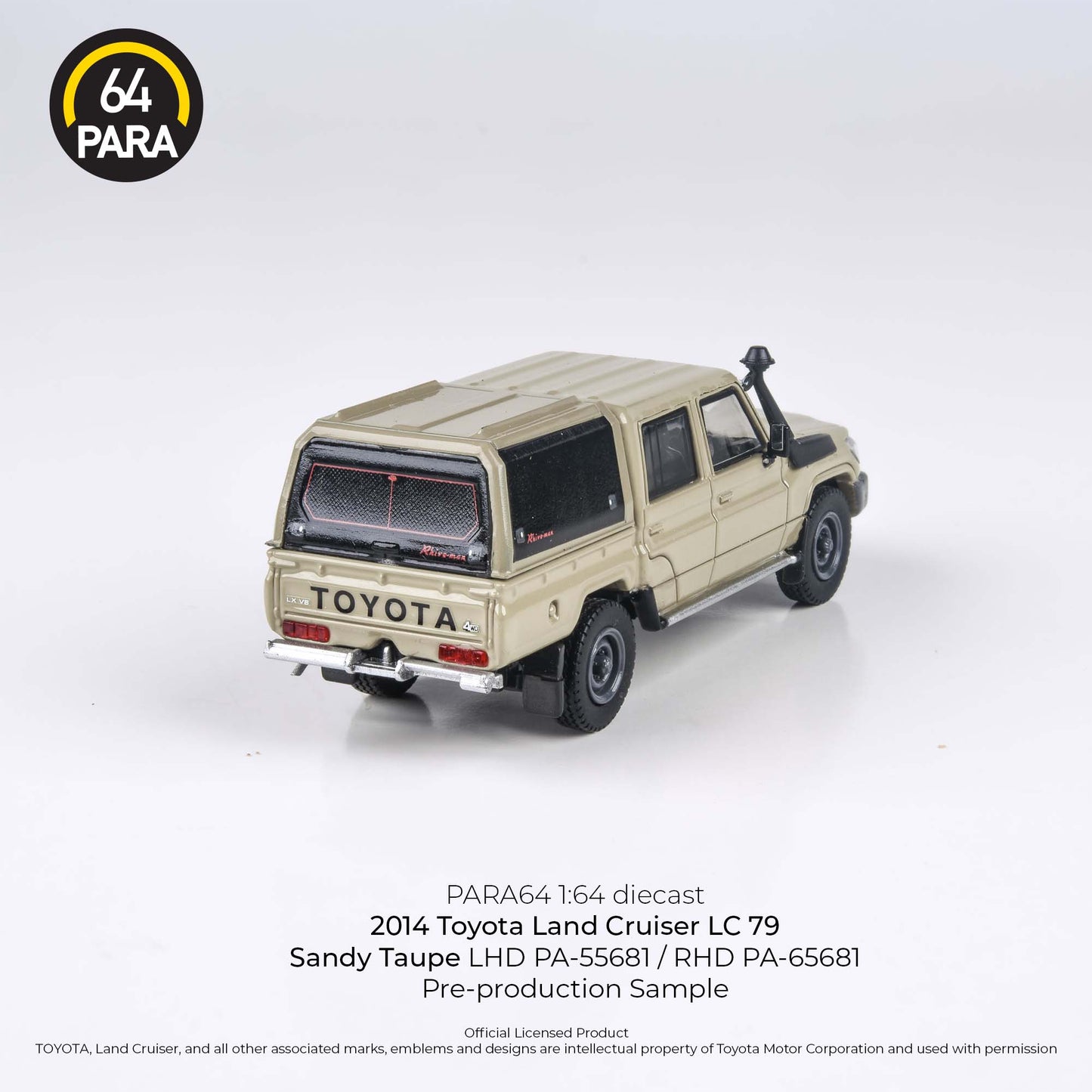 PARA64 2014 Toyota Land Cruiser 79 Pickup Sandy Taupe RHD 1:64 - PAR65681