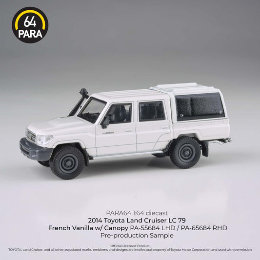 PARA64 Toyota Land Cruiser 79 French Vanilla with Canopy RHD 1:64 - PAR65684