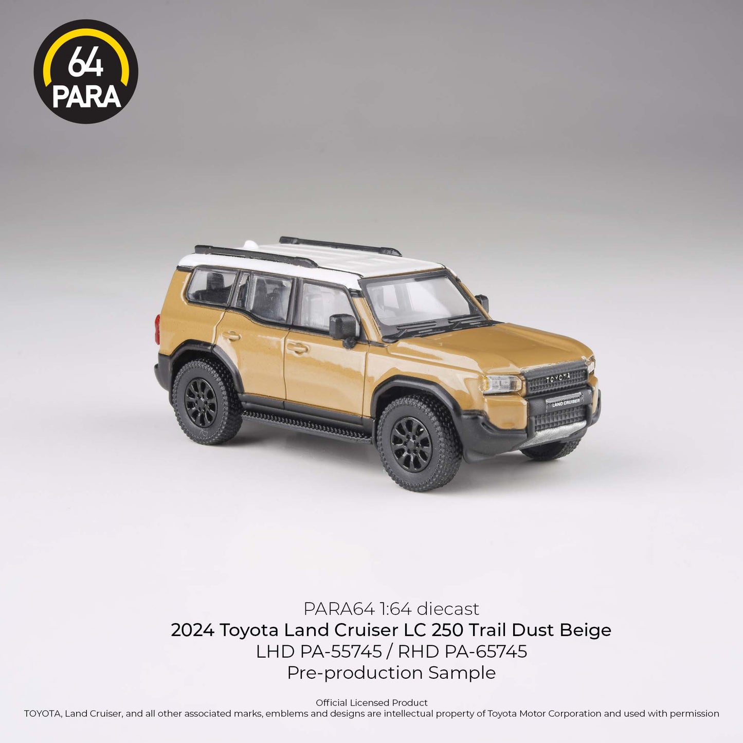 PARA64 2024 Toyota Land Cruiser 250 Trail Dust RHD 1:64 - PAR65745