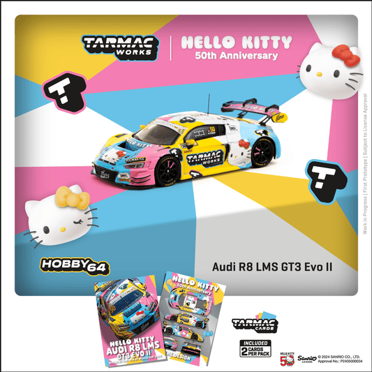 TARMAC WORKS Audi R8 LMS GT3 Evo II Macau GT Cup - Hello Kitty 50th Anniversary 1:64 - T64-043-23MGP50