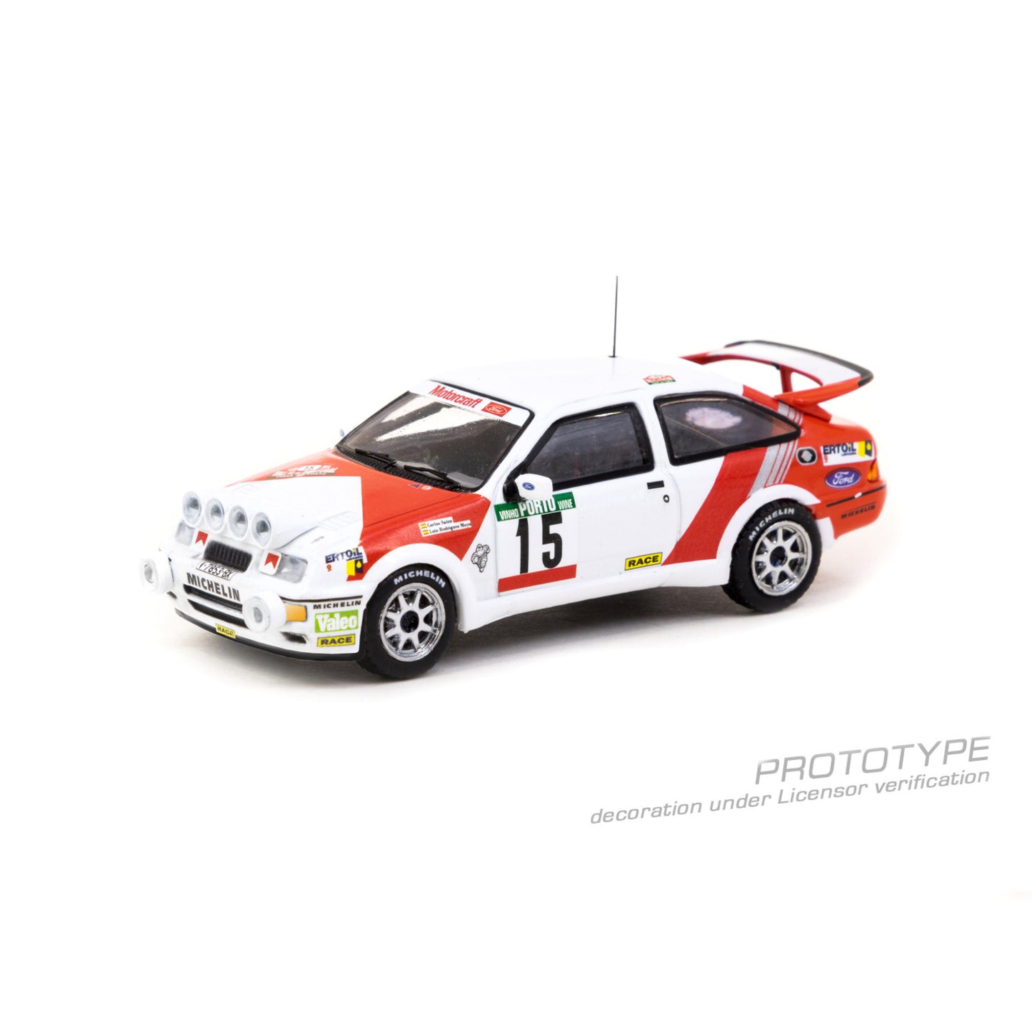 TARMAC WORKS Ford Sierra RS Cosworth Rallye de Portugal - Vinho do Porto 1988 Carlos Sainz / Luis Moya 1:64 - T64-058-88POR15