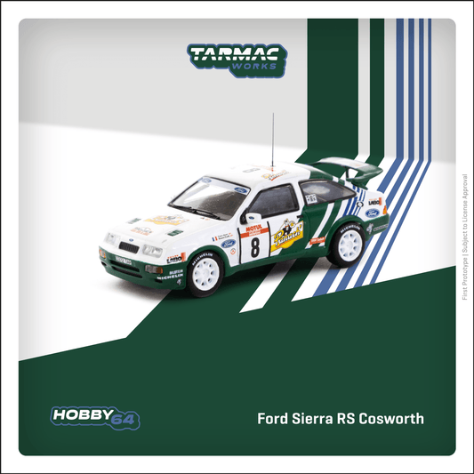 TARMAC WORKS Ford Sierra RS Cosworth Tour de Corse - Rallye de France 1988 Winner Auriol Didier / Occelli Bernard 1:64 - T64-058-88TDC08