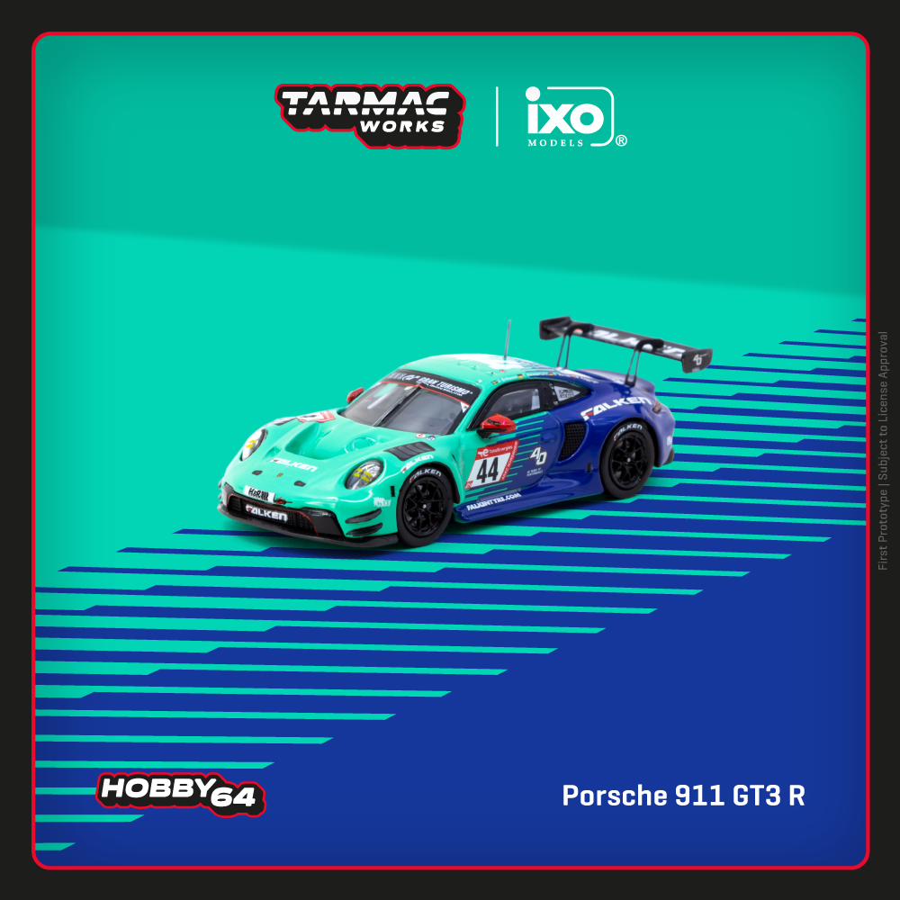 TARMAC WORKS Porsche 911 GT3 R Nürburgring 24h 2023 J. Eriksson / T. Heinemann / N. Menzel / M. Ragginger 1:64 - T64-084-23NUR44