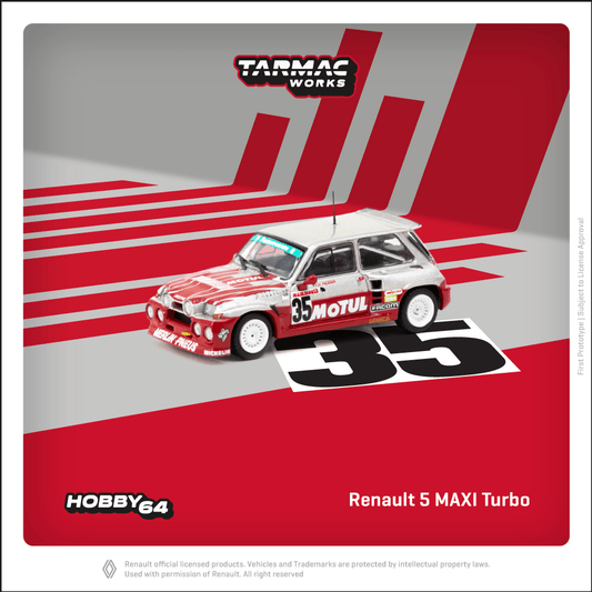 TARMAC WORKS Renault 5 Maxi Turbo European Hill-Climb Championship 1987 Giovanni Rossi 1:64 - T64-TL061-87EHC35