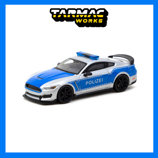 TARMAC WORKS Ford Mustang Shelby GT350R German Police Car "Polizei" 1:64 - T64G-011-GP