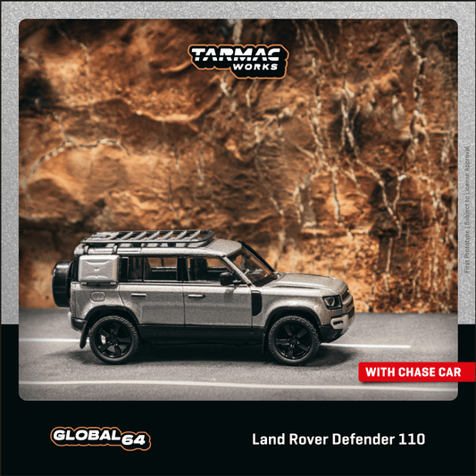 TARMAC WORKS Land Rover Defender 110 Grey Metallic 1:64 - T64G-020-GY