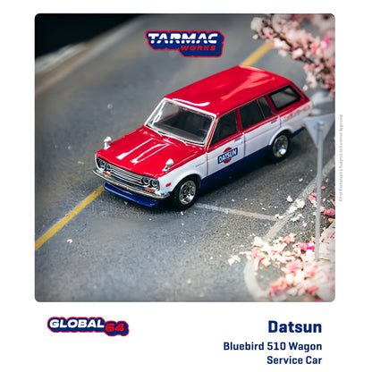 TARMAC WORKS Datsun Bluebird 510 Wagon Service Car 1:64 - T64G-026-SC