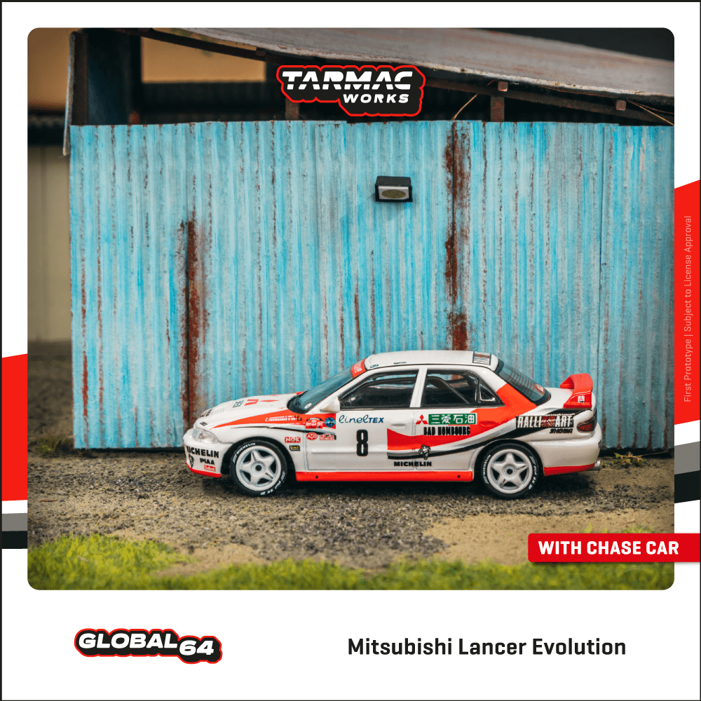 TARMAC WORKS Mitsubishi Lancer Evolution Rallye Monte-Carlo 1993 K. Eriksson / S. Parmander 1:64 - T64G-048-93MCR08