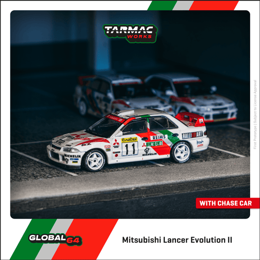 TARMAC WORKS Mitsubishi Lancer Evolution II 1:64 - T64G-049-95MCR11