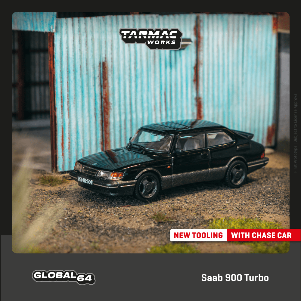 TARMAC WORKS Saab 900 Turbo Black 1:64 - T64G-056-BK – CX Models