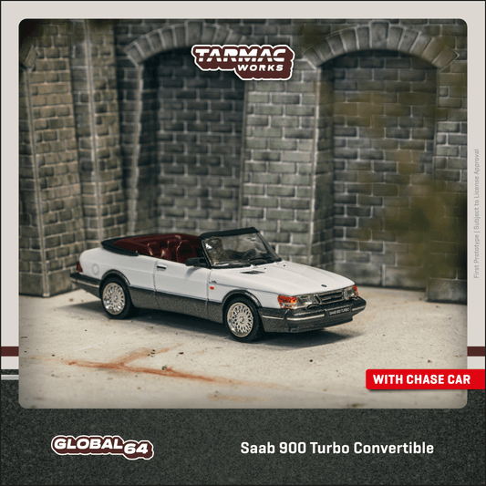 TARMAC WORKS Saab 900 Turbo Convertible White 1:64 - T64G-067-WH