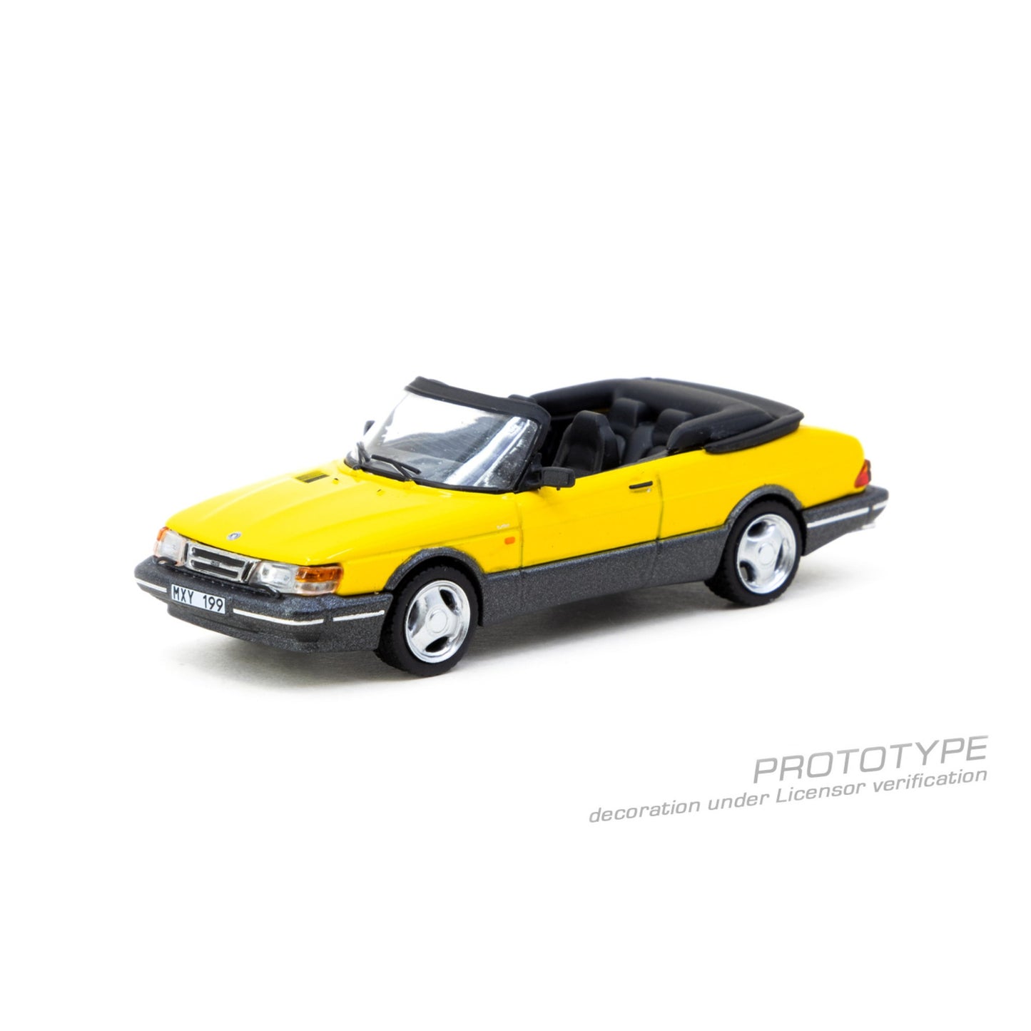 TARMAC WORKS Saab 900 Turbo Convertible Yellow 1:64 - T64G-067-YE