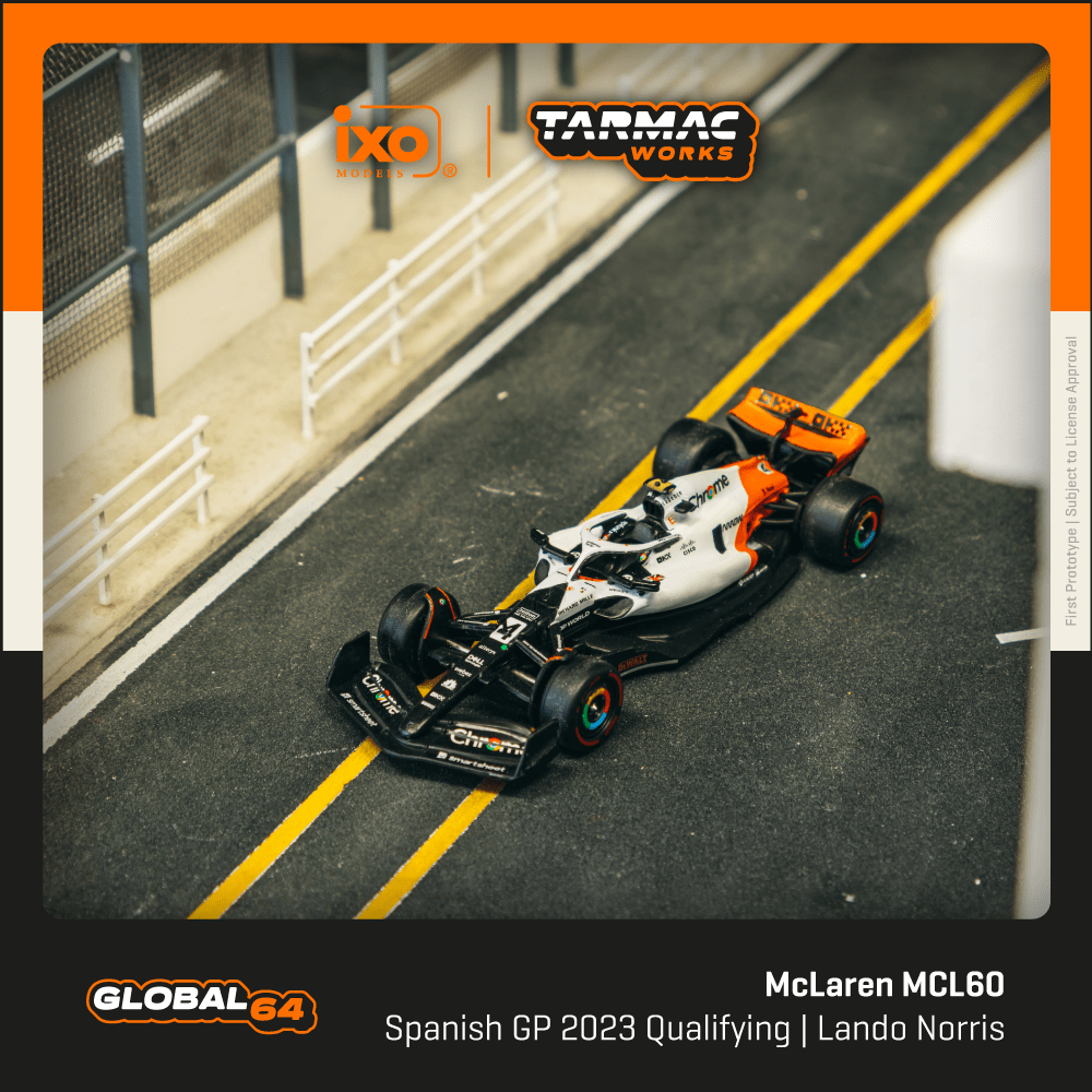 TARMAC WORKS McLaren MCL60 Spanish Grand Prix 2023 Qualifying Lando Norris 1:64 - T64G-F070-LN1