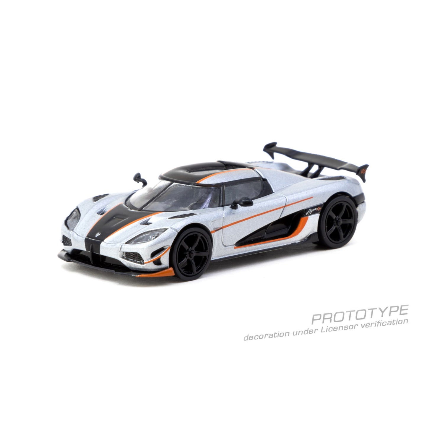 TARMAC WORKS Koenigsegg Agera RS Moon Silver/Black 1:64 - T64G-TL005-MS