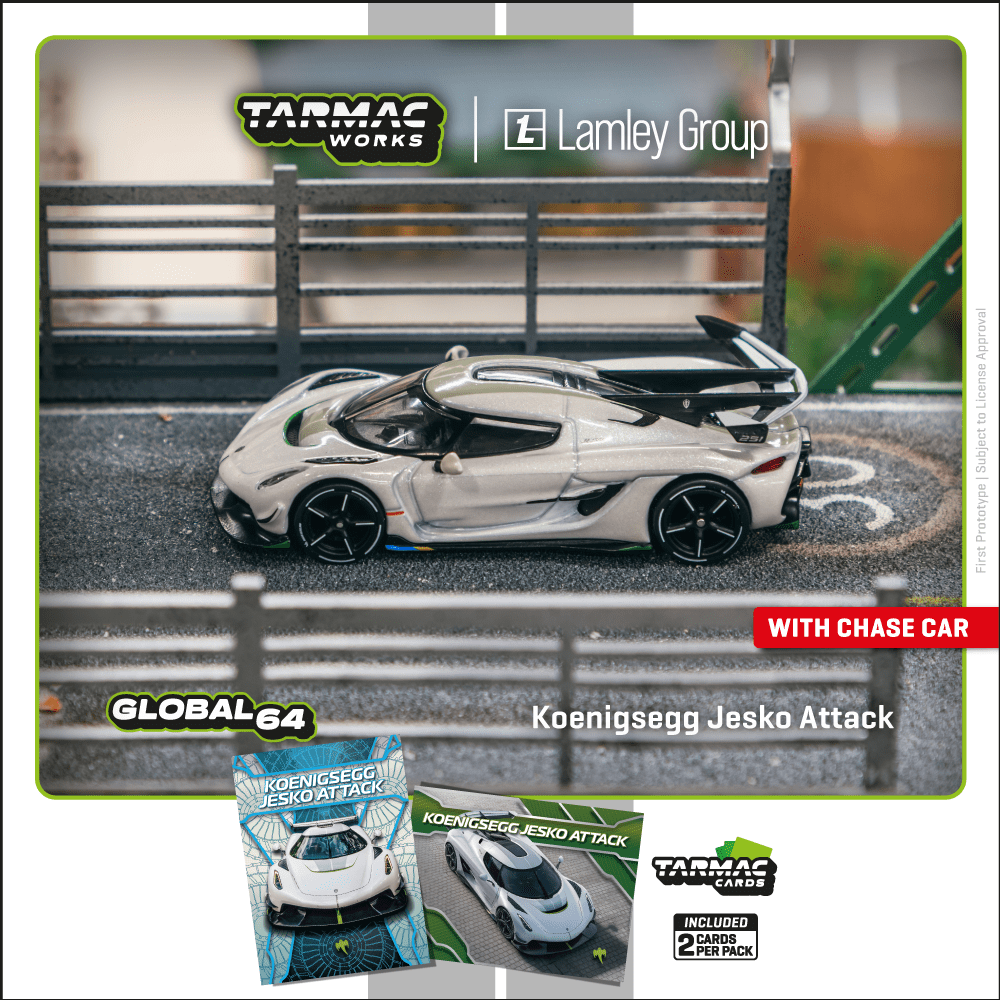 TARMAC WORKS Koenigsegg Jesko Attack White Lamley Special Edition 1:64 - T64G-TL052-WH