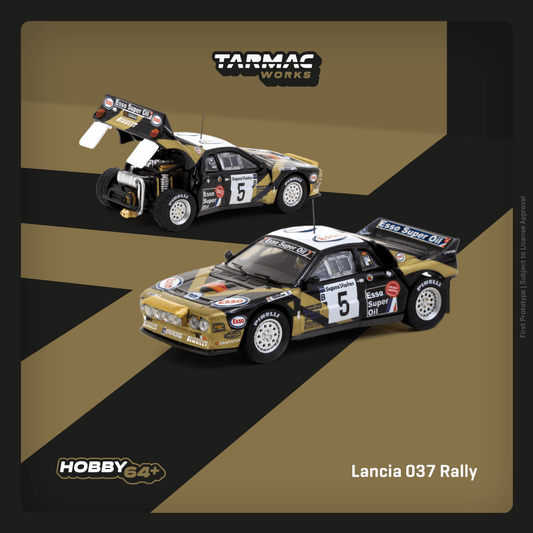 TARMAC WORKS Lancia 037 Rally 1985 Catalunya F.Tabaton/ L.Tedeschini 1:64 - T64P-TL002-85CAT05