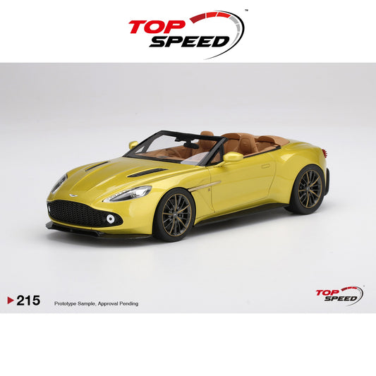 TOPSPEED MODELS Aston Martin Vanquish Zagato Volante Cosmopolitan Yellow 1:18 - TS0215