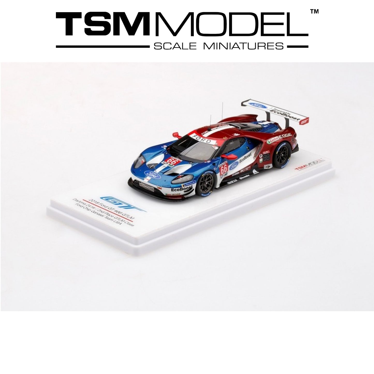 TSM MODEL Ford GT LMGTE Team Ganassi #66 Class Winner Spa Francorchamps 2018 1:43 - TSM430406