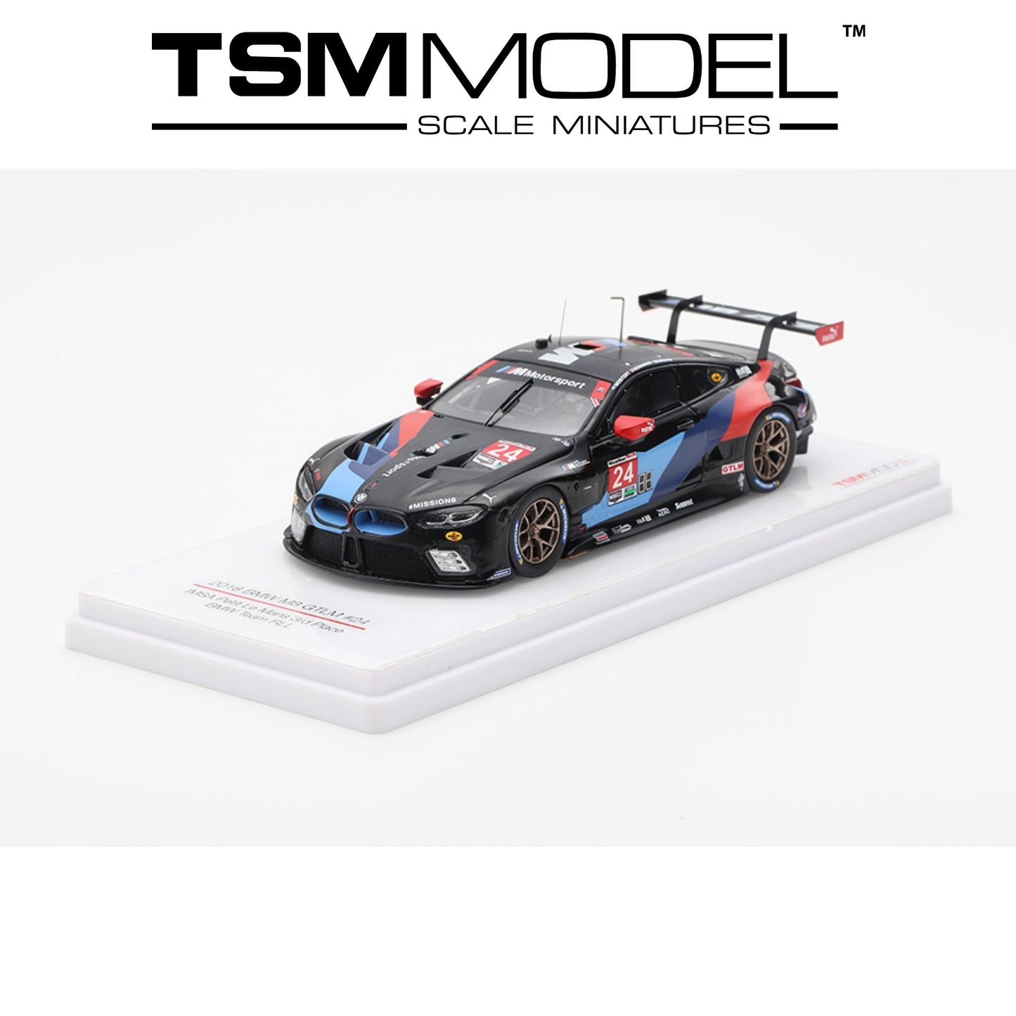 TSM MODEL BMW M8 GTLM #24 IMSA Petit Le Mans 3rd Place 1:43 - TSM430432