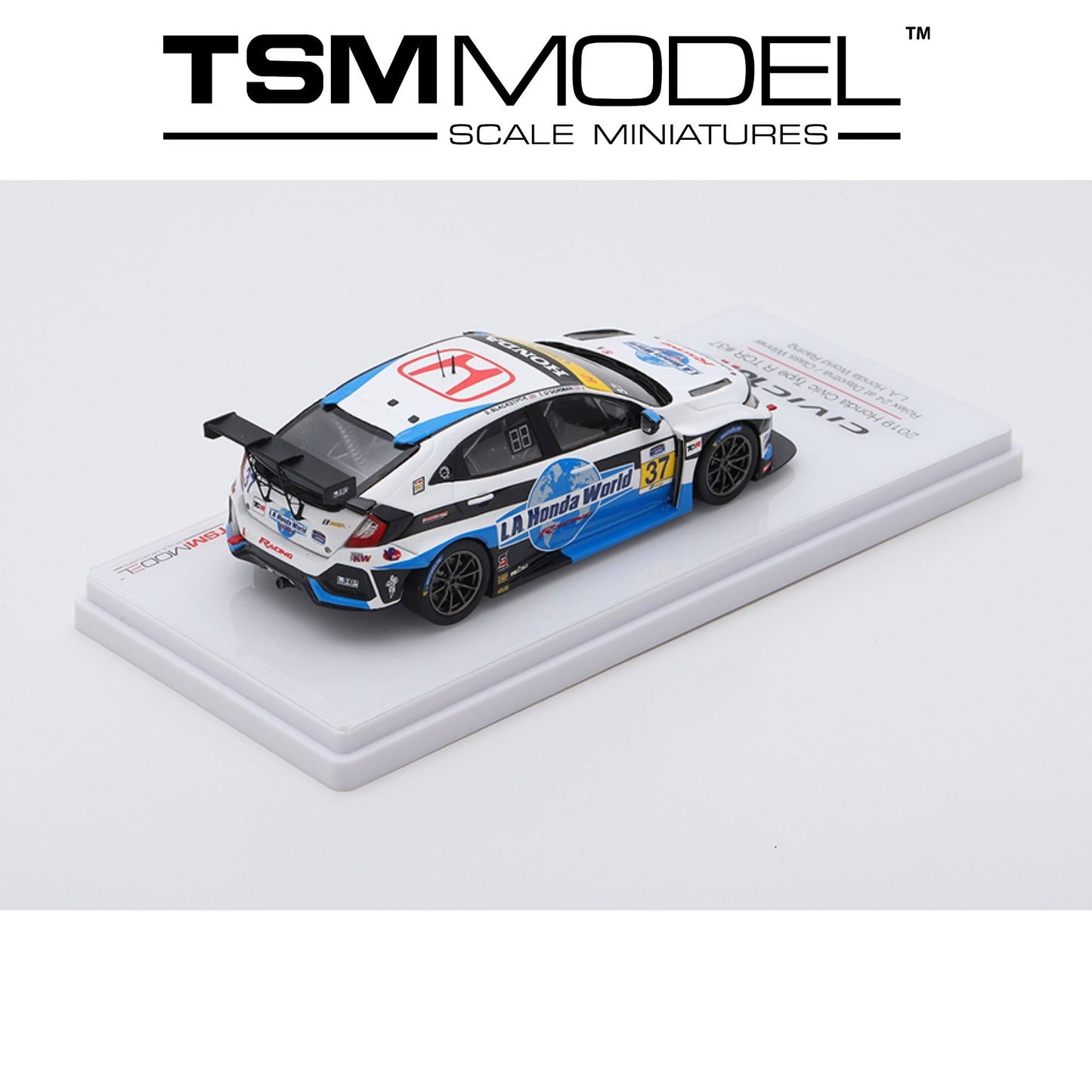 TSM MODEL Honda Civic Type R TCR #37 2019 Rolex 24 at Daytona Class Winner LA Honda World Racing 1:43 - TSM430448