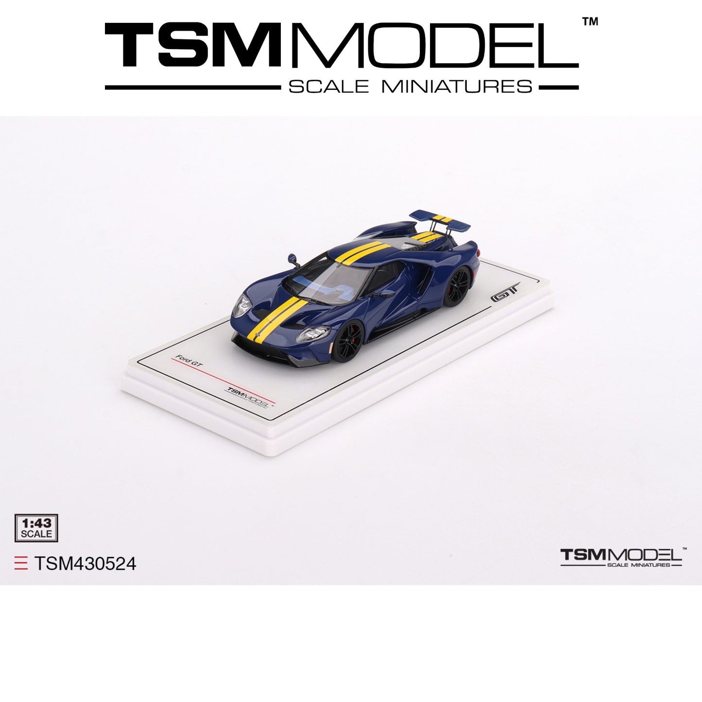 TSM MODEL Ford GT Sunoco Blue with Yellow Stripe 1:43 - TSM430524