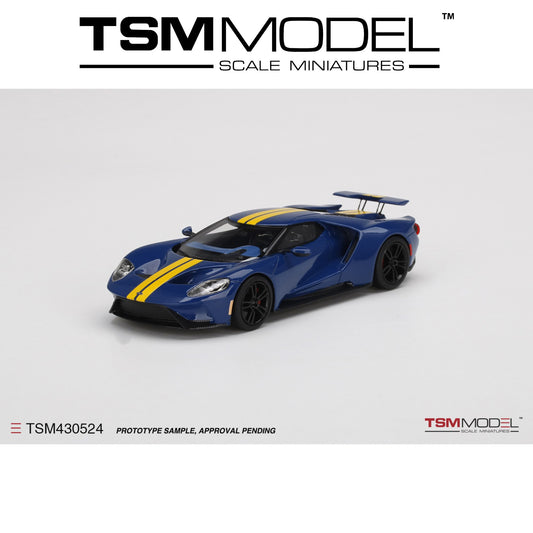 TSM MODEL Ford GT Sunoco Blue with Yellow Stripe 1:43 - TSM430524