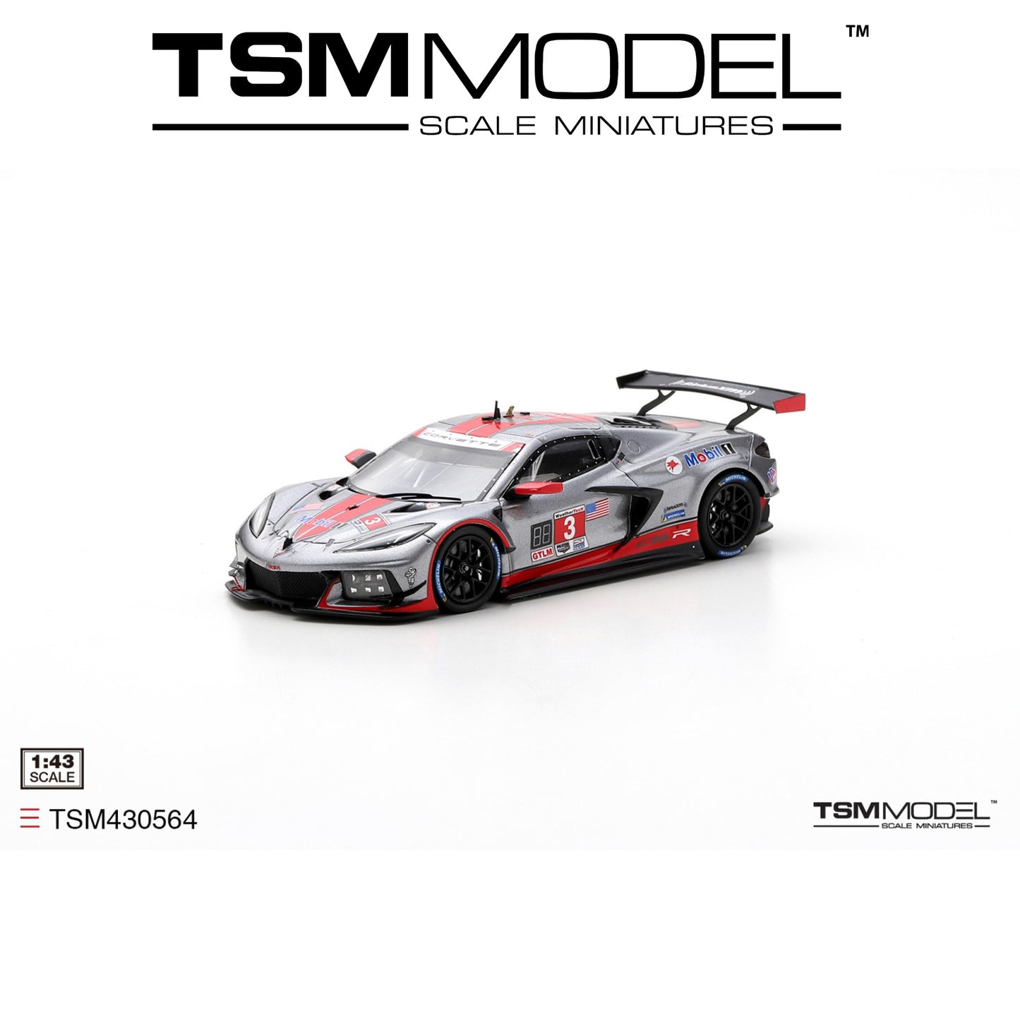 TSM MODEL Chevrolet Corvette C8.R #3 2021 IMSA 12 Hrs of Sebring 1:43 - TSM430564