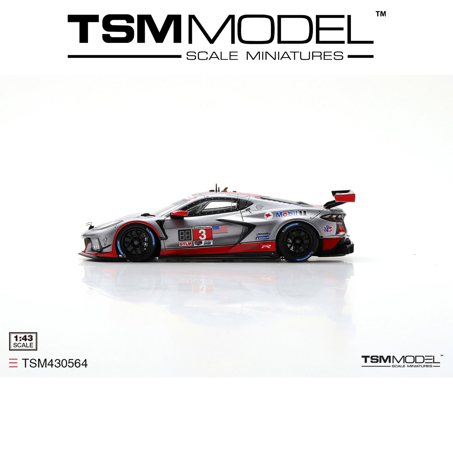 TSM MODEL Chevrolet Corvette C8.R #3 2021 IMSA 12 Hrs of Sebring 1:43 - TSM430564