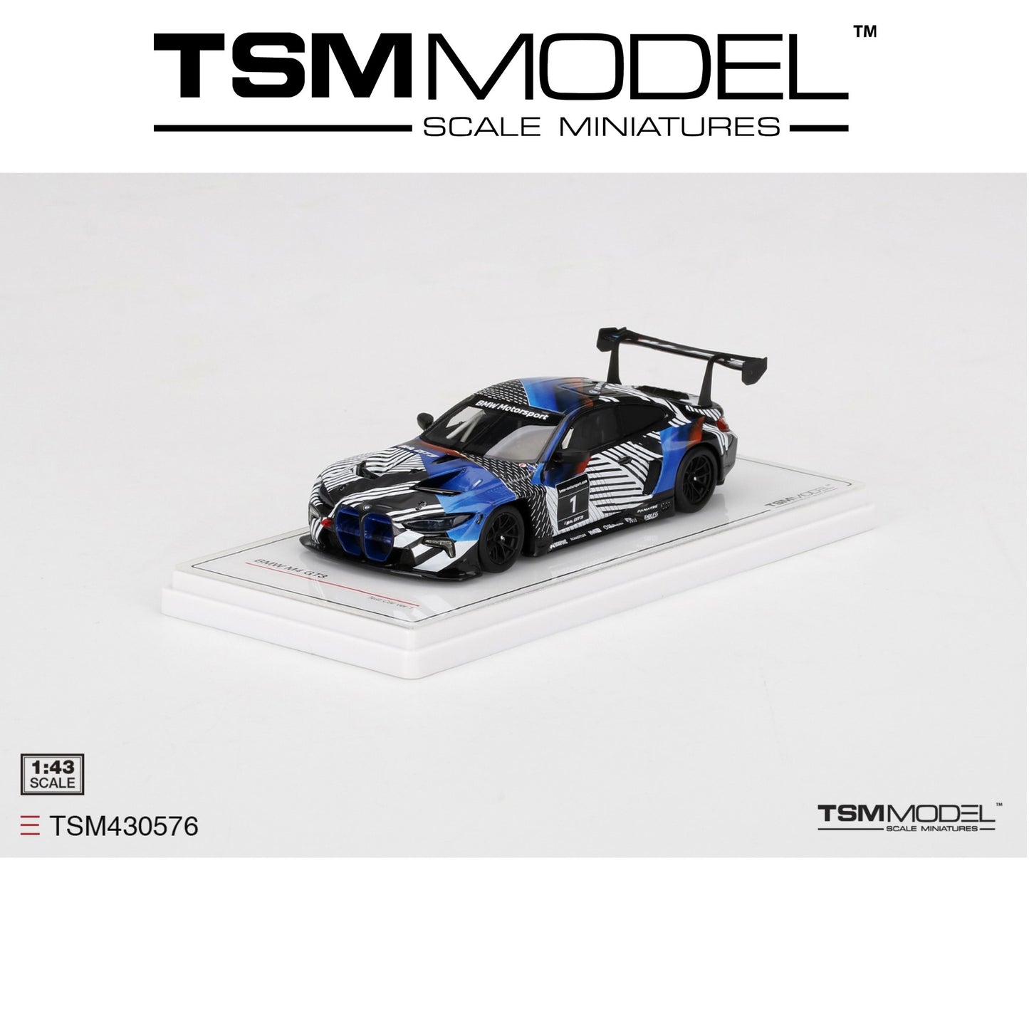 TSM MODEL BMW M4 GT3 Test Car Version 1 1:43 - TSM430576