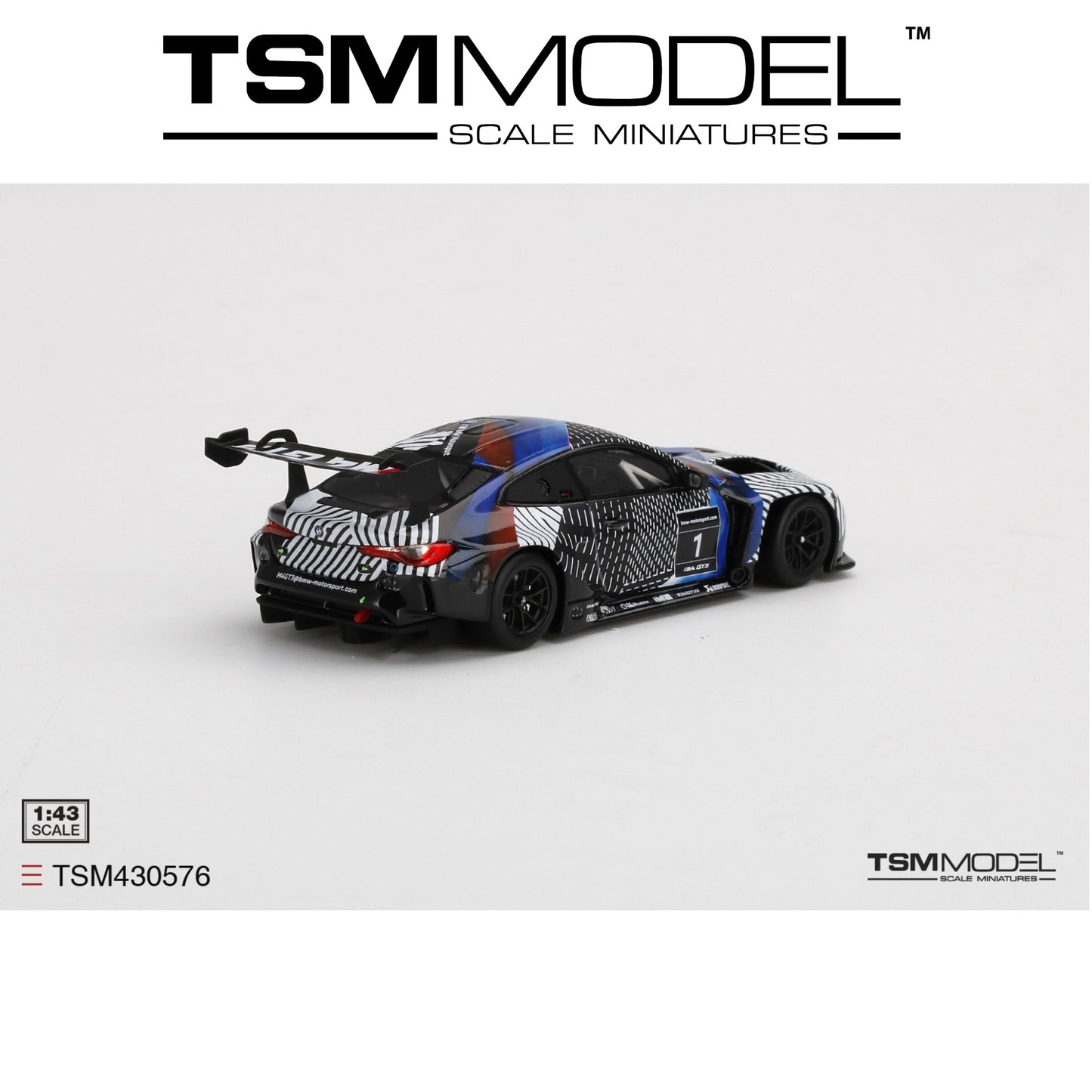 TSM MODEL BMW M4 GT3 Test Car Version 1 1:43 - TSM430576