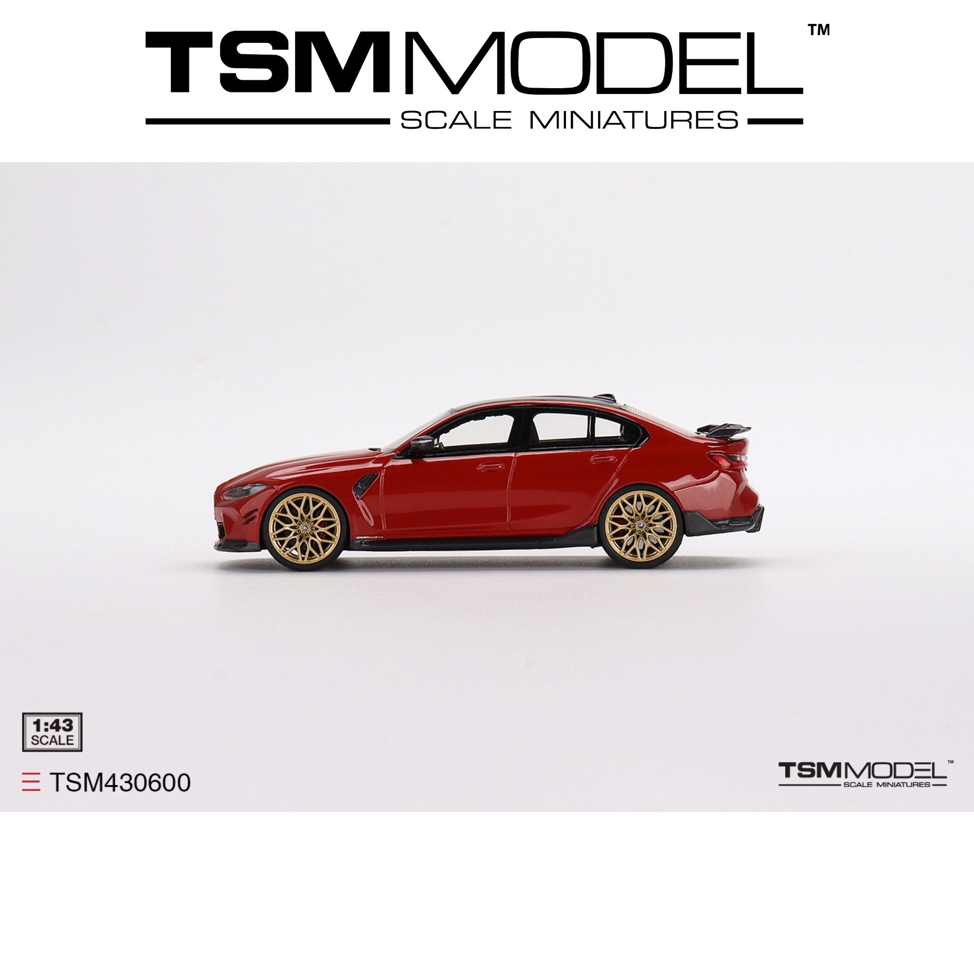 TSM MODEL BMW M3 M-Performance (G80) Toronto Red Metallic 1:43 - TSM43 – CX  Models