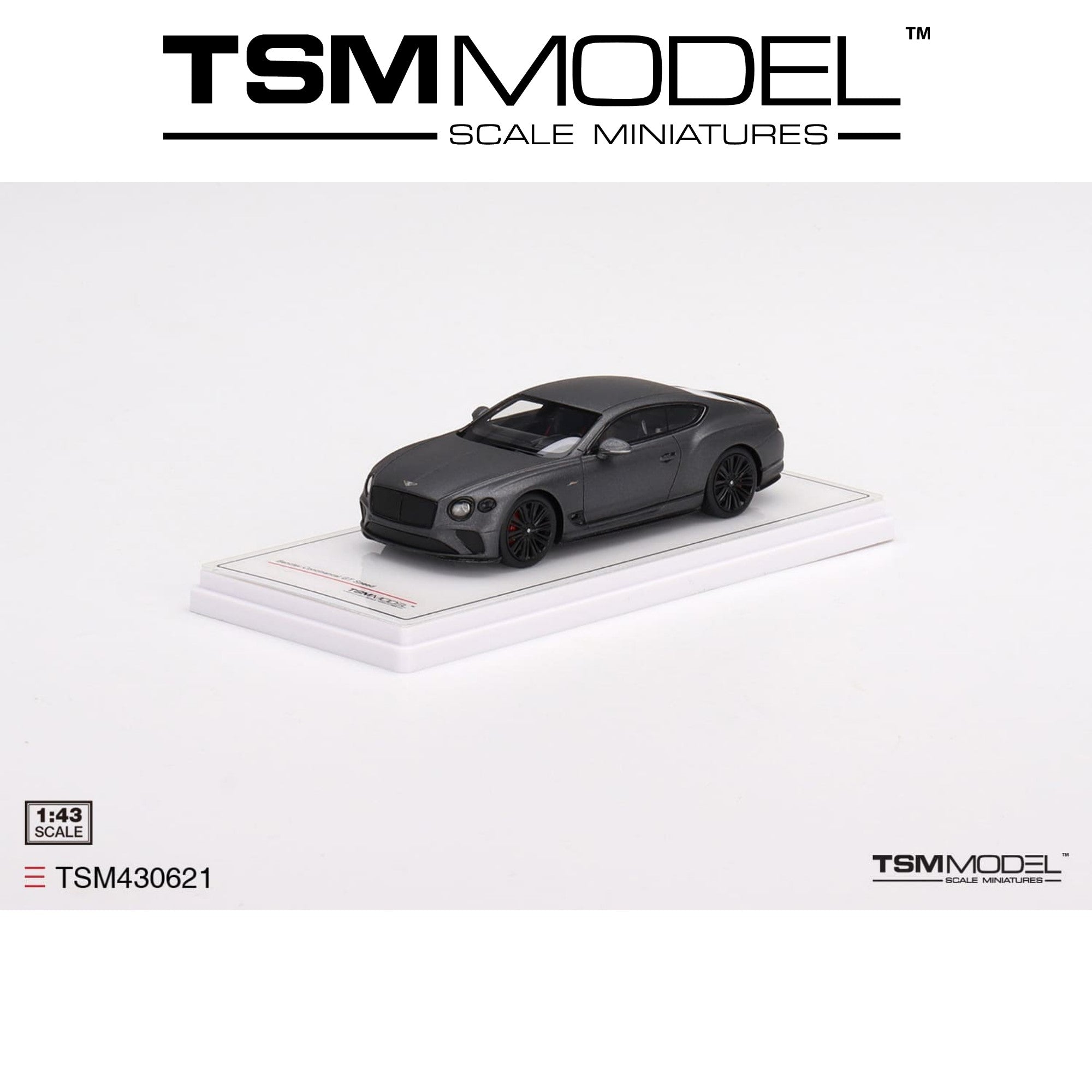 TSM MODEL Bentley Continental GT Speed 2022 Anthracite Satin 1:43 -  TSM430621