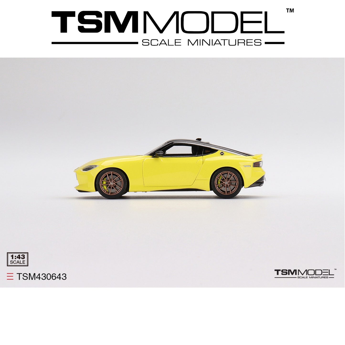 TSM MODEL Nissan Fairlady Z Proto Spec 2023 Ikazuchi Yellow RHD 1:43 - TSM430643